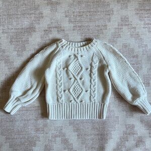 GAP Cream Cable Knit Sweater Toddler size 2T